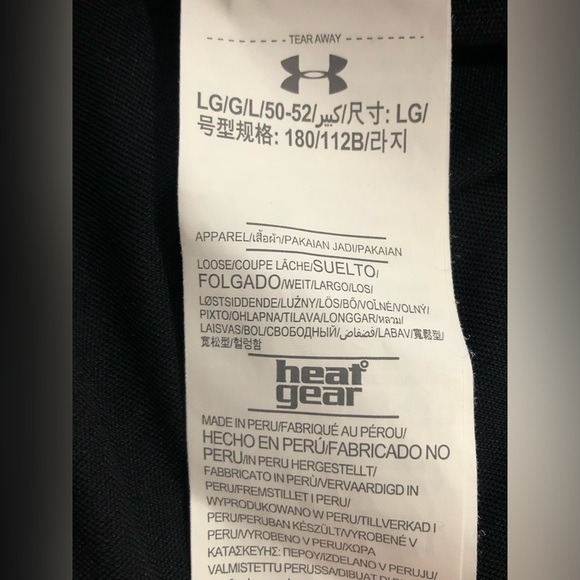 Mens Large Unibroue Black Golf Shirt Under Armour Heat Gear Like New - Picture 5 of 8